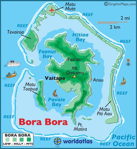 MAP Bora Bora On The World Map